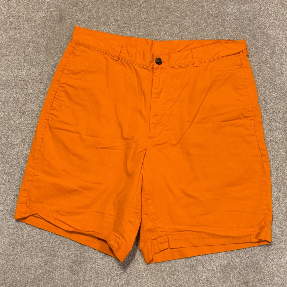 Brooks Brothers Shorts Mens 36 Orange 346 Chino Cotton Casual Summer